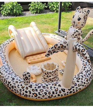 (Verzenddatum 9 mei) Opblaasbaar speelgoed kinderzwembad - Leopard Beige (Unisex)