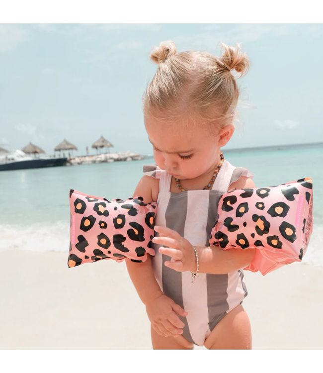 Baby- en kinderzwembandjes - Leopard Roze