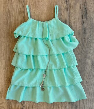 Pretty tule jurkje met ketting - Mint