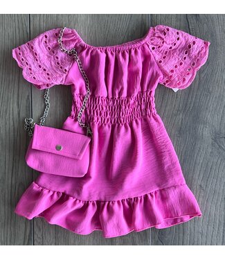 Look at me dress met tasje - Roze