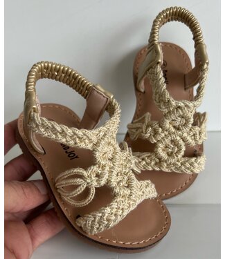 Knitted Sandalen - Goud/Beige