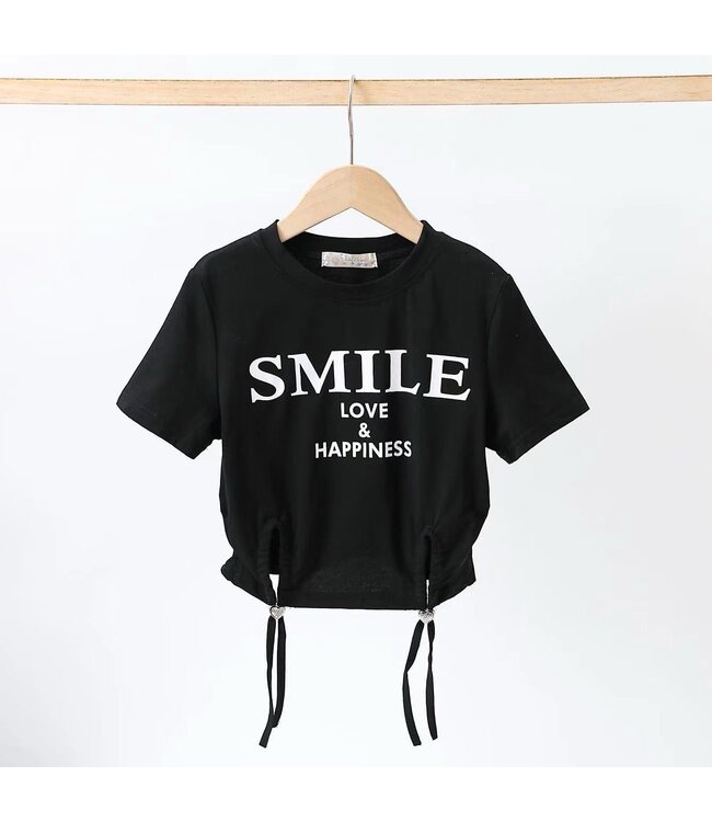 Smile T-shirt - Zwart