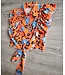 Draakjes en Boefjes Stitch knotted top - Leopard oranje