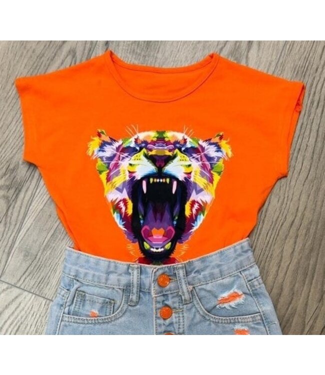 Tiger T-shirt - Oranje