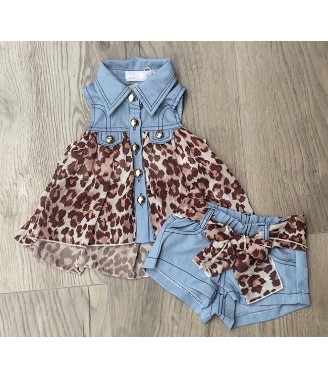 Leopard blouse Set (2-Delig)