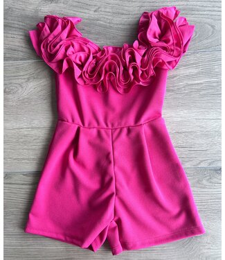 Ruches jumpsuit - Fuchsia (Verzenddatum 25 April)