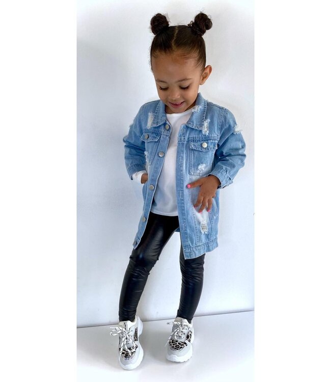 Draakjes en Boefjes Long Denim Ripped Jacket - Unisex