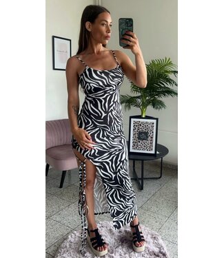 Lange jurk met zebra print