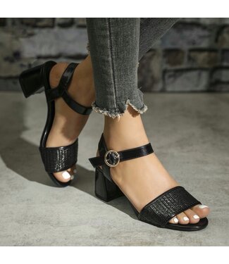 Sandalen met een hak - Zwart