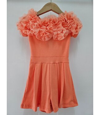 Jumpsuit met ruches - Coral