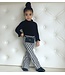 Draakjes en Boefjes Basic flared pants - Zwart/Wit