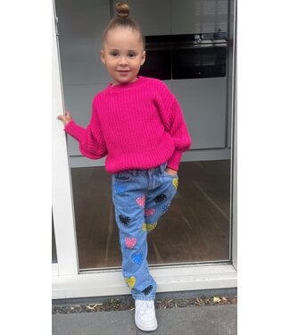 Draakjes en Boefjes Knitted Sweater - Fuchsia