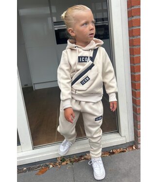 Icon Joggingset met tasje - Beige