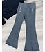 Flared broek met een split - Grijs