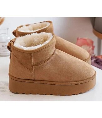 Short warm boots - Camel  (Verzenddatum 3 nov)