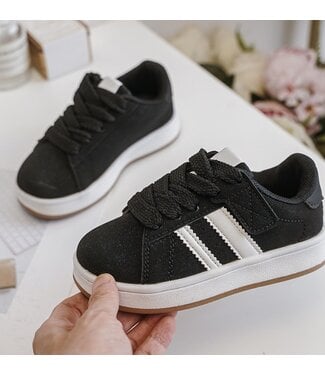 Stripe sneakers - Zwart