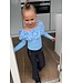 Flared broek met een split - Zwart
