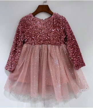 Kerst Glitter tule Jurkje - Roze