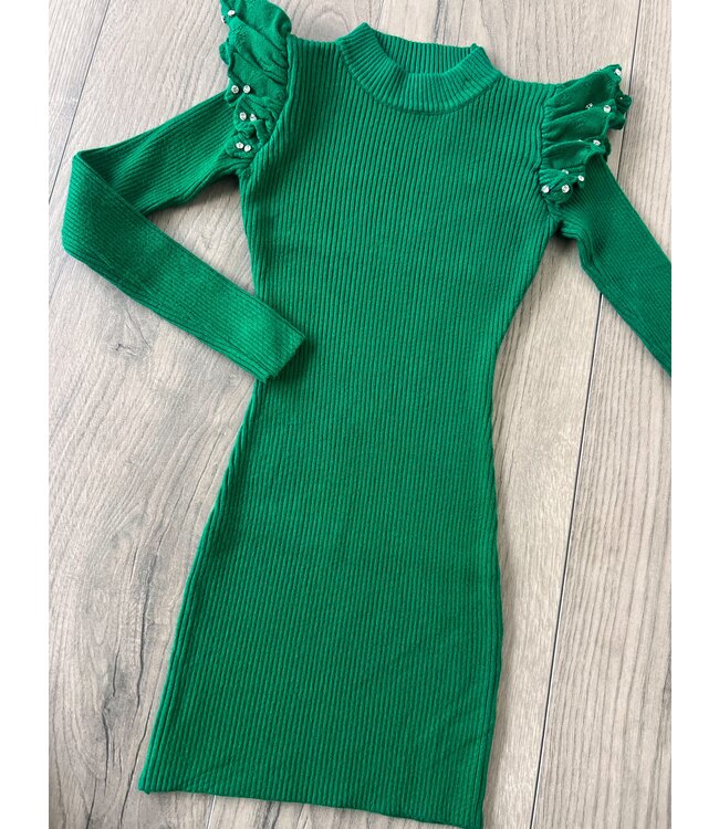 Ruffle dress - Groen