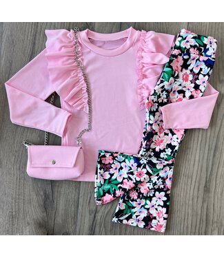 Draakjes en Boefjes Flared broek met bloemenprint