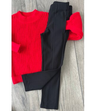 Detailed legging - Zwart