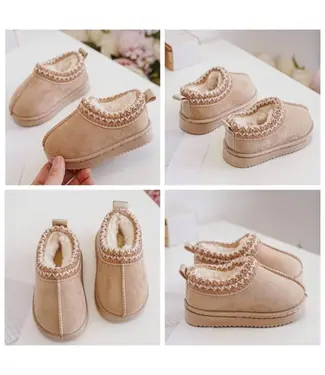 Furry sliders - Beige