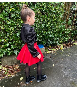 Draakjes en Boefjes Leatherlook rokje - Rood