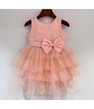 Prinsessen jurk - Zalm