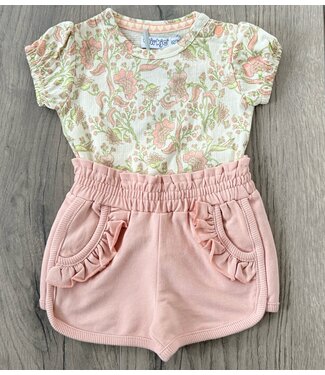 Dirkje  Korte broek met ruches - Roze