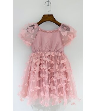 Vlinder jurk - Oud Roze