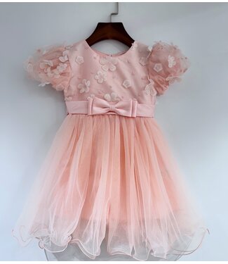 Bloemen jurk  - Zalm