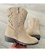 Cowboylaarzen met Glitterdetails  - Taupe (Verzenddatum 26 juni)