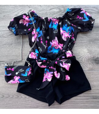 Draakjes en Boefjes Stitch set (met tasje) - Zwart/Zwart