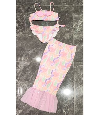 Zeemeermin bikini - Zalm