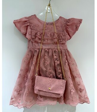 Cutest dress (Met tasje) - Oud Roze