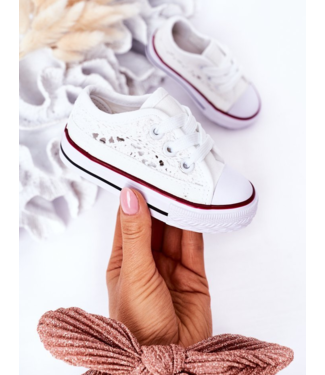 Low Star Crochet Sneakers - Wit