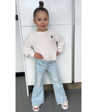 Dirkje  Denim flared jeans - Licht blauw