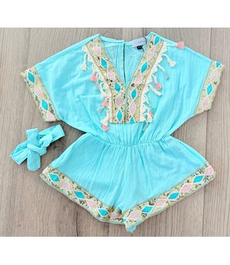Ibiza Colour Jumpsuit - Turquoise