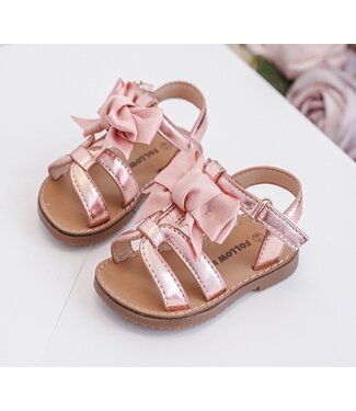 My Big Bow Sandals - Roze (Met Klittenband)