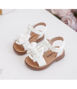 The Perfect Bow Sandals - Wit (Met Klittenband)