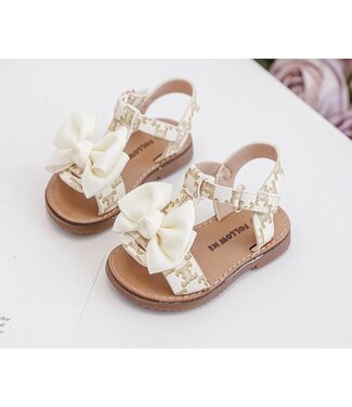 The Perfect Bow Sandals - Beige (Met Klittenband)