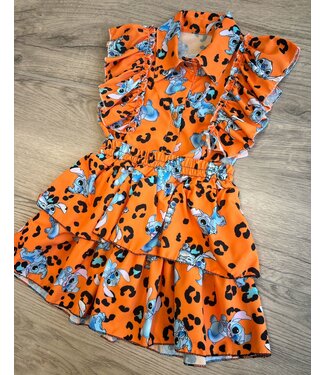 Draakjes en Boefjes Stitch Skirt Set - Oranje
