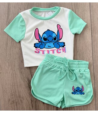 Stitch 2-delige set - Mint