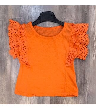 Draakjes en Boefjes Basic Ruffle Top - Oranje