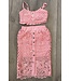 Laced Skirt Set - Roze