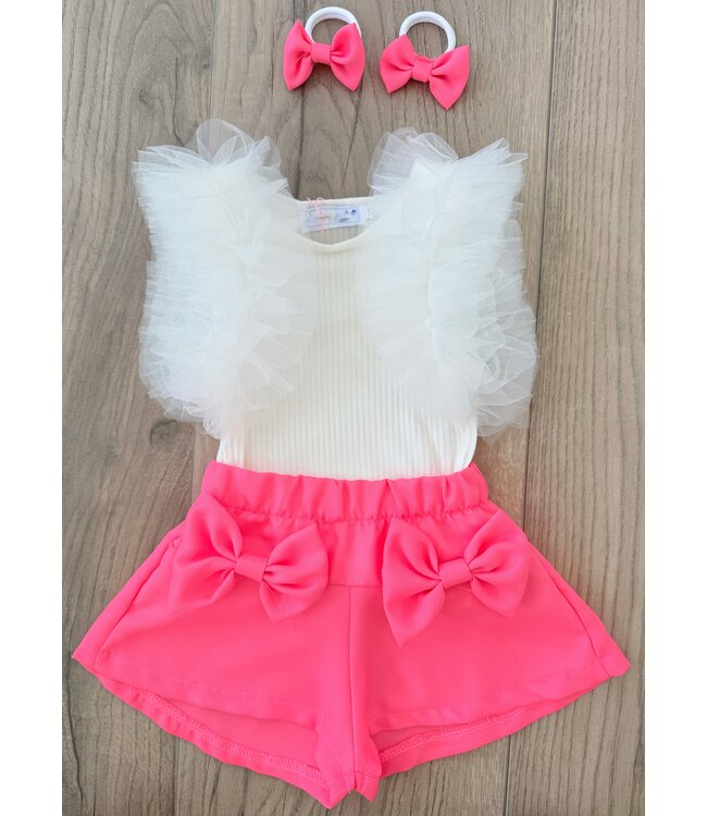 Just a little extra set - Fuchsia/Wit