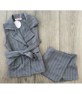 Gilet Skort Set  - Grijs