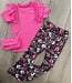Draakjes en Boefjes Ruffle T-Shirt Met Tasje - Fuschia