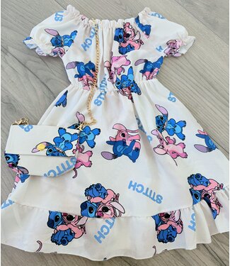 Stitch jurkje met tasje - Wit