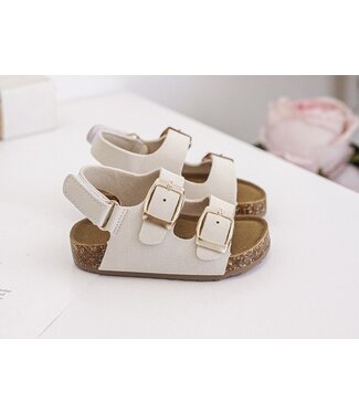 Unisex | Simple Sandals - Beige  (Met Klittenband)